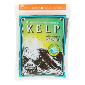 Maine Coast Organic Sea Vegetables - Kelp - Wild Atlantic Kombu - Whole Leaf - 2 oz