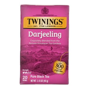 Twinings Tea Black Tea - Darjeeling - Case of 6 - 20 Bags