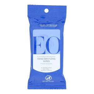 EO Products - Hand Sanitizer Wipes Display Center - Lavender - Case of 6 - 10 Pack