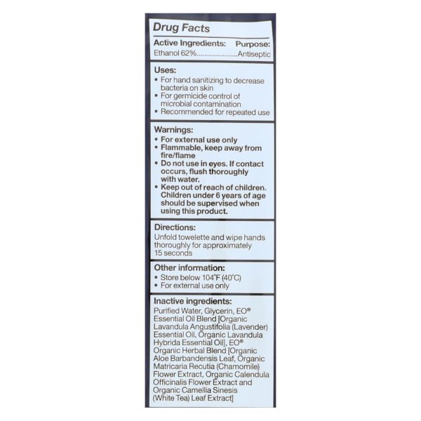 EO Products - Hand Sanitizer Wipes Display Center - Lavender - Case of 6 - 10 Pack - Image 2