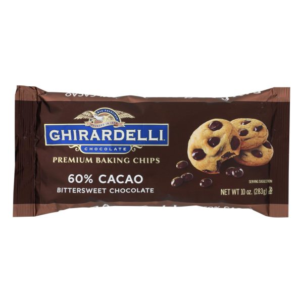 Ghirardelli Cacao Bittersweet - Chocolate Baking Chips - Case of 12 - 10 oz. - Image 3
