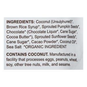 Go Raw - Clusters Coconut Dark Chocolate - Case of 6-3 OZ