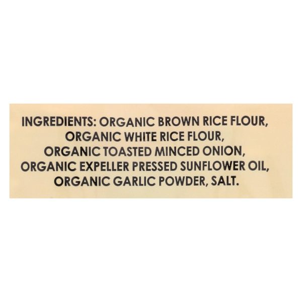 Edward and Sons Brown Rice Snaps - Toasted Onion - Case of 12 - 3.5 oz.