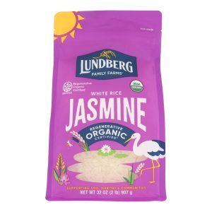 Lundberg Family Farms Organic California White Jasmine Rice - Case of 6 - 2 lb.