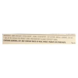 Chocolove Xoxox - Bar - Almond - Sea Salt - 70% Dark Chocolate - Case of 12 - 3.2 oz