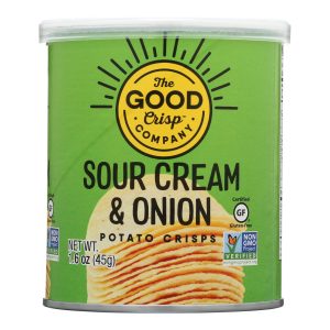 The Good Crisp Company Potato Crisps - Sour Cream and Onion - Case of 12 - 1.6 oz