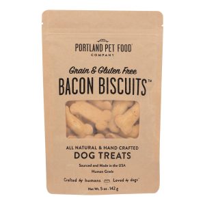 Portland Pet Food Company - Dog Treats Bacon Biscuits - Case of 6-5 OZ