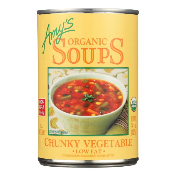 Amy's - Organic Chunky Vegetable Soup - Case of 12 - 14.3 oz - Image 2