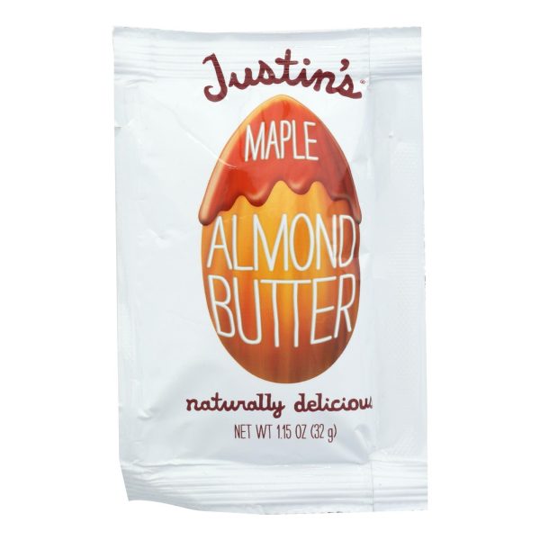 Justin's Nut Butter Squeeze Pack - Almond Butter - Maple - Case of 10 - 1.15 oz. - Image 2