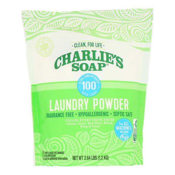 Charlies Soap Laundry Detergent - 100 Loads - Powder - 2.64 lb - case of 6 - Image 2