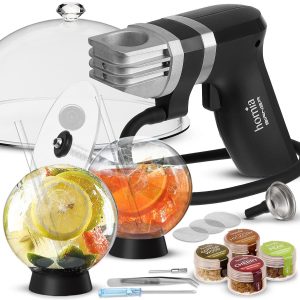 Smoking Gun Wood Smoke Infuser Birner PRO Premium Kit 13 PCS Smoker Machine with Accessories and Wood Chips Cold Smoke for Food and Drinks Gift for Man