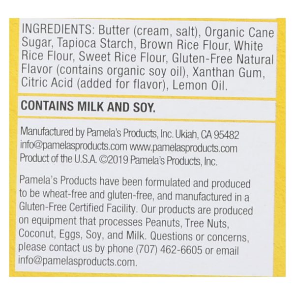 Pamela's Products - Cookies - Lemon Shortbread - Gluten-Free - Case of 6 - 6.25 oz. - Image 3