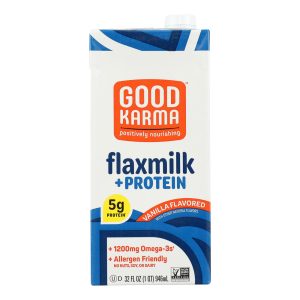 Good Karma Flax Milk - Protein - Vanilla - Case of 6 - 32 fl oz