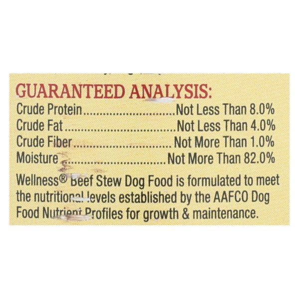 Wellness Pet Products Dog Food - Beef with Carrot and Potatoes - Case of 12 - 12.5 oz. - Image 3