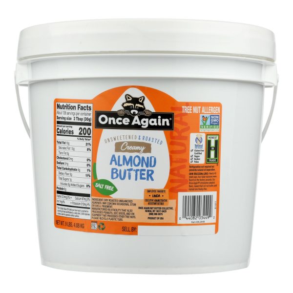 Once Again Almond Butter Smooth - Single Bulk Item - 9LB