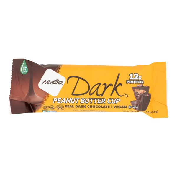 NuGo Nutrition Bar - Dark - Peanut Butter Cup - 1.76 oz - Case of 12 - Image 3