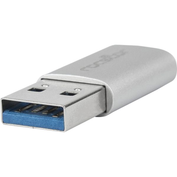 Rocstor Premium USB 3.0 to USB C Slim Aluminum Adapter - USB Type-C - 1 x Type 1 x USB 3.0 Type Male - 1 x Type C Female USB - Aluminum Case - USB 3.0 HI-SPEED USB TYPE A to USB-C M/F SLIM/COMPACT - Image 4