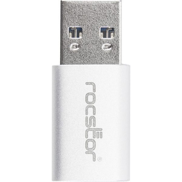 Rocstor Premium USB 3.0 to USB C Slim Aluminum Adapter - USB Type-C - 1 x Type 1 x USB 3.0 Type Male - 1 x Type C Female USB - Aluminum Case - USB 3.0 HI-SPEED USB TYPE A to USB-C M/F SLIM/COMPACT - Image 8