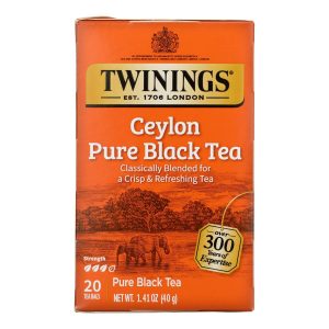 Twinings Tea Black Tea - Ceylon Orange Pekoe - Case of 6 - 20 Bags
