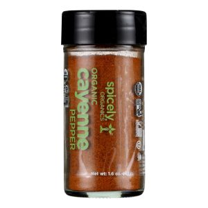 Spicely Organics - Organic Cayenne Pepper - Case of 3 - 1.6 oz.