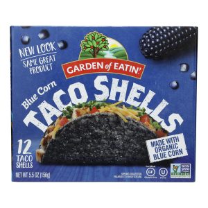 Garden of Eatin' Blue Corn Taco Shells - Blue Corn - Case of 12 - 5.5 oz.