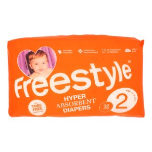 Freestyle - Diapers Baby Size 2 - Case of 6-32 CT