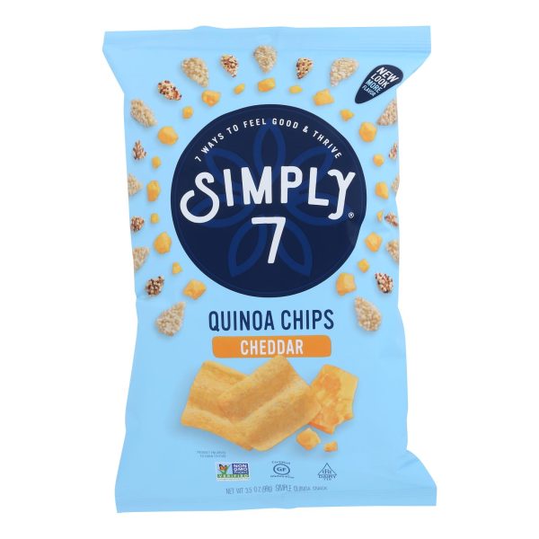 Simply 7 - Chips Quinoa Cheddar - Case of 8-3.5 OZ - Image 2