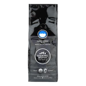 Kicking Horse Coffee - Organic - Whole Bean - Three Sisters - Medium Roast - 10 oz - case of 6
