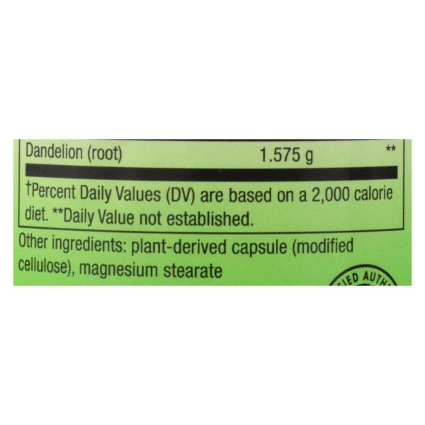 Nature's Way - Dandelion Root - 100 Capsules - Image 3