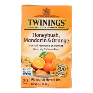 Twinings Tea Herbal Tea - Honeybush Mandarin and Orange - Case of 6 - 20 Bags