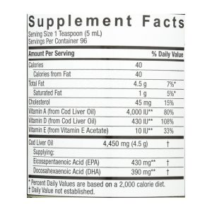 Nature's Answer - Liquid Norwegian Cod Liver Oil - 16 fl oz