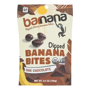 Barnana Chewy Banana Bites - Organic Chocolate - Case of 12 - 3.5 oz.