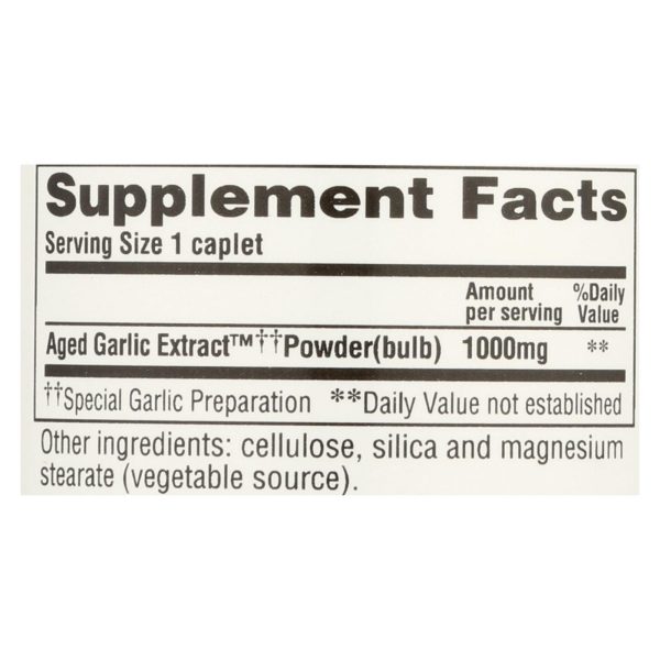 Kyolic - Aged Garlic Extract One Per Day Cardiovascular - 1000 mg - 30 Caplets - Image 3