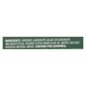 Wild Planet Wild Sardines In Extra Virgin Olive Oil - Case of 12 - 4.375 oz.
