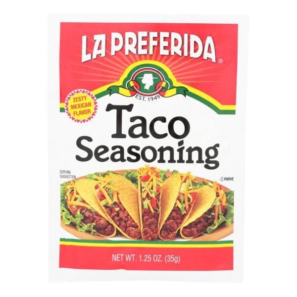 La Preferida Taco Seasoning - Case of 12 - 1.25 OZ - Image 2