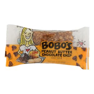 Bobo's Oat Bars - Oat Bars Peanut Butter Cchip - Case of 12 - 3 OZ