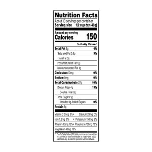Quaker 100% Natural Whole Grain Oatmeal - Case of 12 - 18 OZ