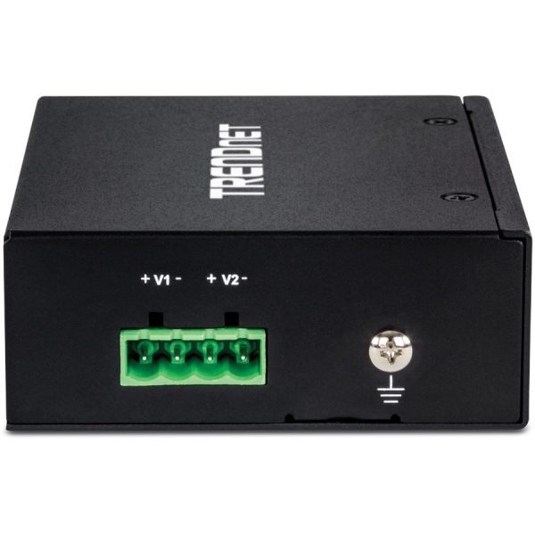 TRENDnet Hardened Industrial 90W Gigabit 4Ppoe Injector,4-Pair Power Over Ethernet, Poe(15.4W), Poe+(30W), 4Ppoe(90W)Power, IP30, DIN-Rail/Wall Mount Included, 4-Pair Poe Up to 100M (328 ft.),TI-IG90 - Image 3
