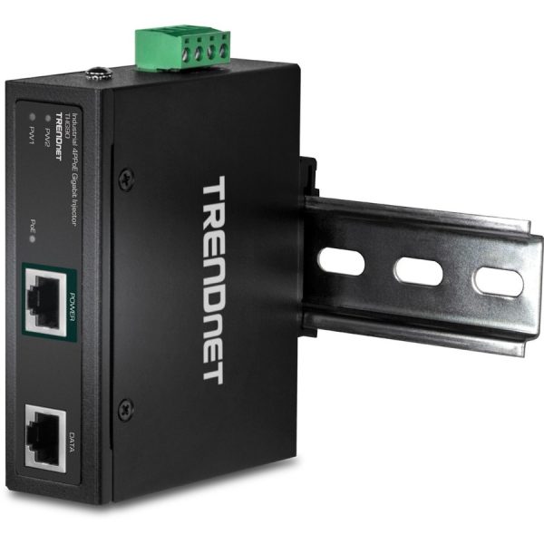 TRENDnet Hardened Industrial 90W Gigabit 4Ppoe Injector,4-Pair Power Over Ethernet, Poe(15.4W), Poe+(30W), 4Ppoe(90W)Power, IP30, DIN-Rail/Wall Mount Included, 4-Pair Poe Up to 100M (328 ft.),TI-IG90 - Image 5