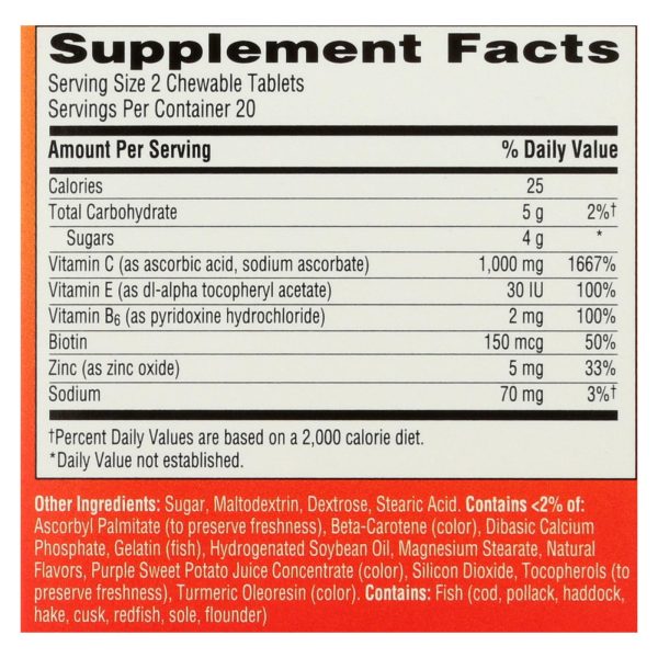 Emergen-c - Chewables Orange Blast - 1 Each - 40 CT - Image 3