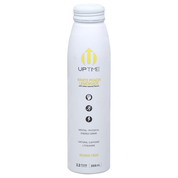Uptime Energy - Energy Drink Wht Peach Lemon Sugar Free - Case of 12-12 FZ - Image 2