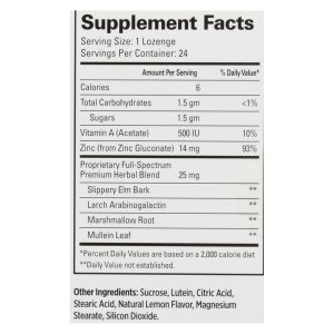 Quantum TheraZinc Cold Season Plus Lozenges Lemon - 14 mg - 24 Lozenges