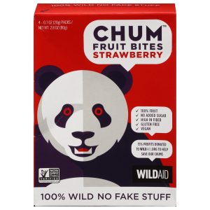 Chum Fruit Bites - Fruit Bites Strawberry 4pk - Case of 6-2.8 OZ