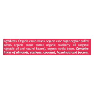 Taza Chocolate Stone Ground Organic Dark Chocolate Bar - Raspberry Crunch - Case of 10 - 2.5 oz.