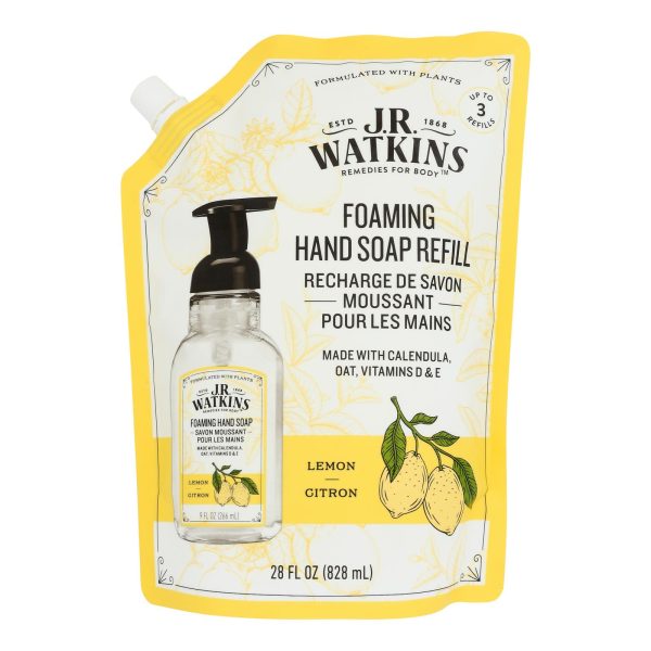 J.R. Watkins - Hand Soap Foam Refill Lemon - Case of 3-28 FZ
