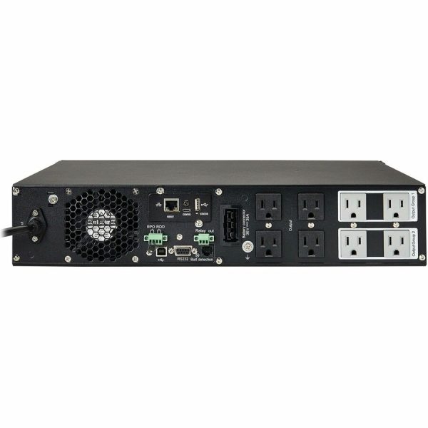 Eaton Tripp Lite Series SmartOnline 750VA 675W 120V Double-Conversion UPS - 8 Outlets, Extended Run, Network Card Included, LCD, USB, DB9, 2U Rack/Tower - Image 4