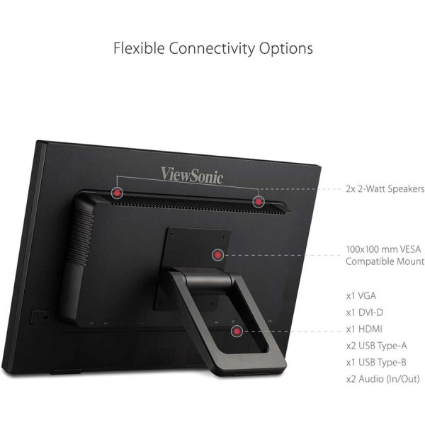 ViewSonic TD2223 22 Inch 1080p 10-Point Multi IR Touch Screen Monitor with Eye Care HDMI, VGA, DVI and USB Hub - Image 9