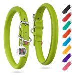 Ultra Soft Rolled Leather Dog Collar for Small Dogs   Soft Padded Dog Collars for Medium Dogs   Puppy Collars for Large Breed Dogs   Male and Female Dog Collar