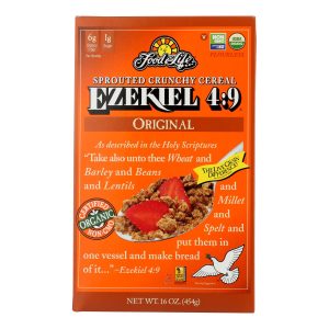 Food For Life Baking Co. Cereal - Organic - Ezekiel 4-9 - Sprouted Whole Grain - Original - 16 oz - case of 6