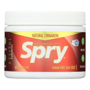 Spry Chewing Gum - Xylitol - Cinnamon - 100 count - 1 each